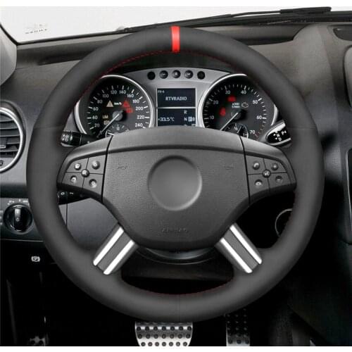 DIY Anti-Slip Wear-Resistant Steering Wheel Cover For Mercedes-Benz W164 ML350 ML500 M-Class 2005-2006 Car Interior Decoration