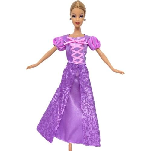 NK One Set Princess Doll Dress Similar Fairy Tale Wedding Dress Gown Party Outfit For Barbie Doll Best Girls' Gift 06E