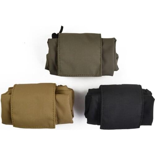 Outdoor Mini Foldable Magazine Drop Dump Pouch Tactical Vest Molle Pouch Storage Bag Cordura