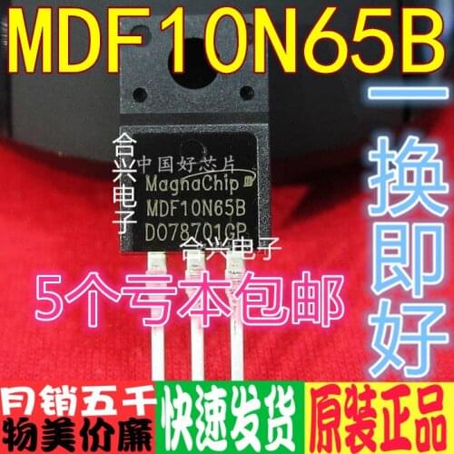 10 pçs/lote Mdf10n65b 10n65 to220 plastic triode liquid crystal MOS FET original authentic