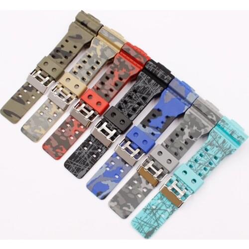 Watch accessories 16mm mens rubber strap For Casio resin g-shock GA GLS GD 110 100 120 pin buckle ladies sports strap