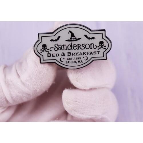 Sanderson Bed Breakfast Enamel Pin Halloween Movie Jewelry Brooch