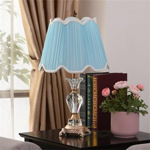 ORY Modern Table Lamp Crystal Blue Luxury LED Desk Light Home Decorative for Foyer Bed Room Office Hotel Study