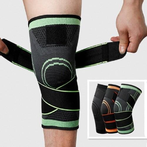1PC Sports Kneepad Men Pressurized Elastic Knee Pads Support Fitness Gear Basketball Volleyball Brace Protector Bandage