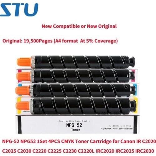 NPG-52 NPG52 1Set 4PCS CMYK Toner Cartridge for Canon IR C2020 C2025 C2030 C2220 C2225 C2230 C2220L IRC2020 IRC2025 IRC2030