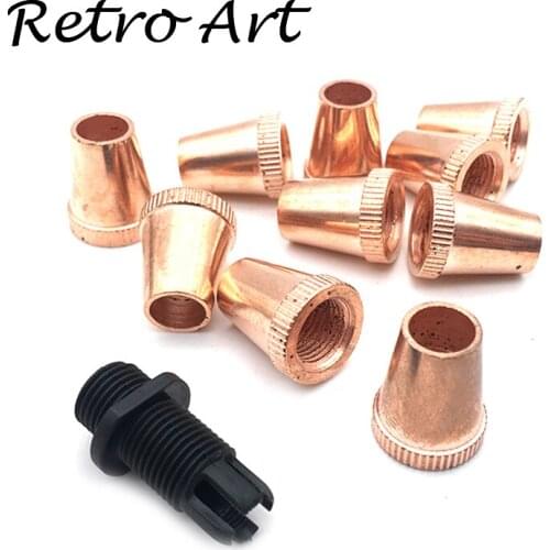 Vintage Electroplate M10 Thread Retro Cable Lock metal Cap Strain Relief