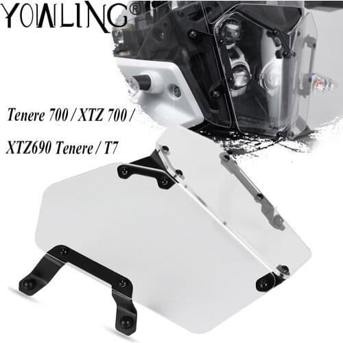 Tenere 700 Motorcycle Headlight Protector Cover Grill For Yamaha XTZ690 XTZ700 T7 XTZ 690 700 2019 2020 2021 Head light Guard