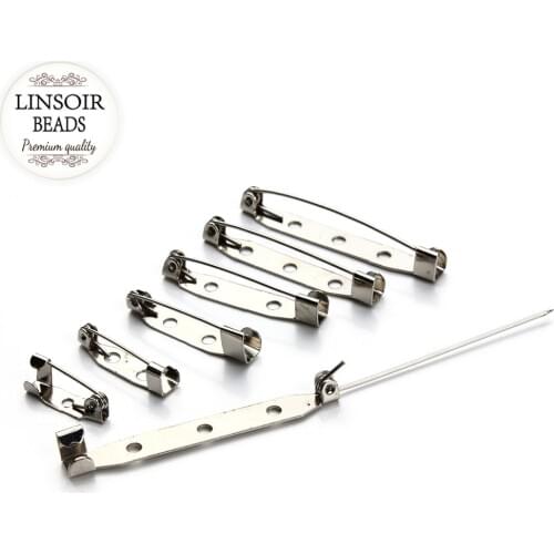30Pcs/lot Brooch Back Safety Catch Bar Pins Jewelry Findings Accessories Basis for Brooches Assorted Sizes to pick F2689
