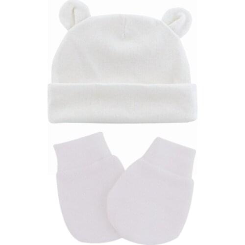 Winter Baby Hat Gloves Set Boy Girl Warm Cotton Kids Beanies Stuff Children Accessories Newborn Bonnet Babies Photography Props
