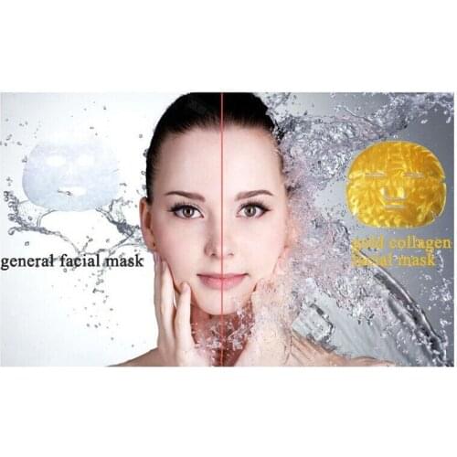 10sets=5PCS /lot Gold Powder Collagen Facial/5pcs Eye Care Mask Moisturizing Anti Aging Anti Dark Circle