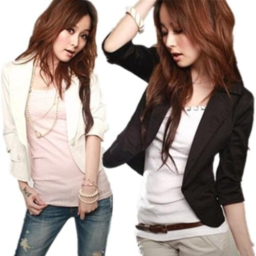 2019 Spring Autumn Fashion Blazer Jacket Women Suit European Work OL Thin Suit Blazer Long Sleeve Mujer Blazer Outerwear 21