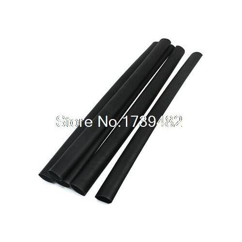 5 Pcs 60cm Long 31mm Dia Ratio 4:1 Black Heat Shrink Tubing Tubes Cable Sleeve
