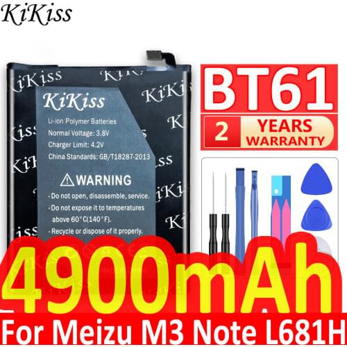 1x 4900mAh BT61 ( L edition ) Replacement Battery For Meizu Meizy M3 Note M3note L681H L681 L-version Version L