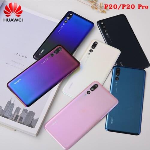 Original Huawei Phone Back Cover High Quality Rear Door Housing Panel Case For Huawei P20 Pro P 20 Replacement With Camera Lens