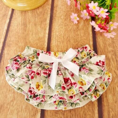 Newborn Child floral print cotton bloomer pp pants shorts kids flower cotton bloomer clothing garments
