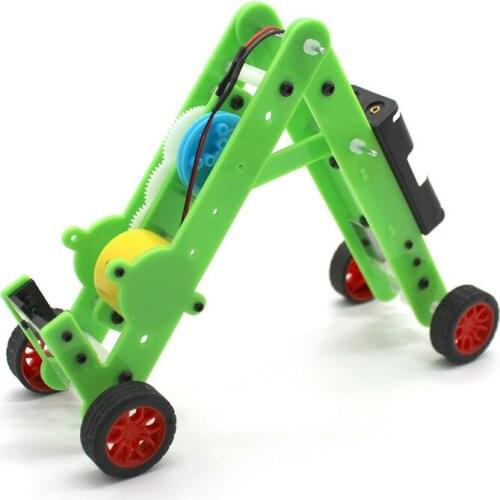 DIY mechanical crawler (green) creeping robot model toy experimental material bag