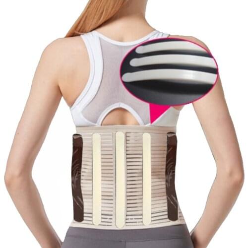 Breathable Steel Plate Posture Corrector Corset Women Men Lumbar Back Belt Gym Waist Support Belt Lower Back Corset