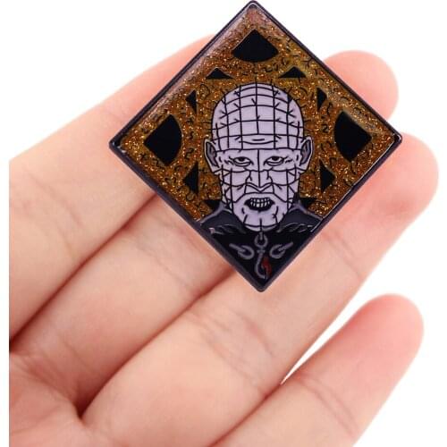 DZ1219 Horror Movie Figures Enamel Pins Badge Brooch Backpack Bag Collar Lapel Decoration Jewelry Gifts for Friends