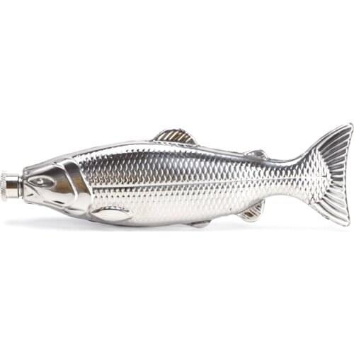 Fish-Shape Hip Flask 5Oz Bottle Mini Pocket Flask Stainless Steel Party Drinkware for Outdoor