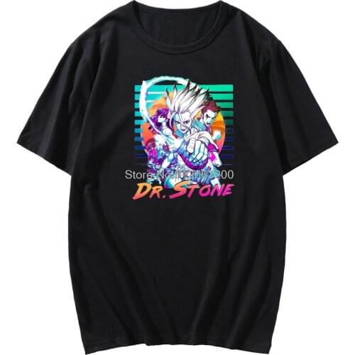 Anime Stone Stone T-shirt Printing Mens Graphic Cartoon Short Sleeve T-shirt Mens Summer Harajuku Street Style T-shirt Men