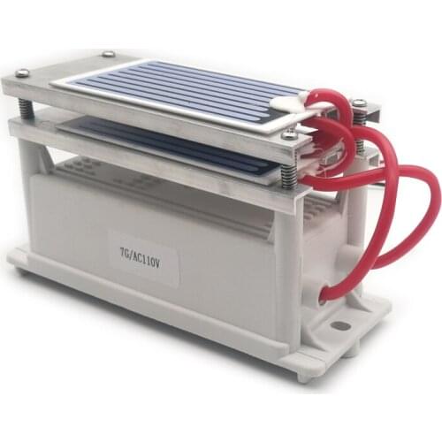 110V 220V Unique 7g Ceramic Plate Ozone Generator with Heat Dissipation Fins under the Ceramic plates and Power Supply