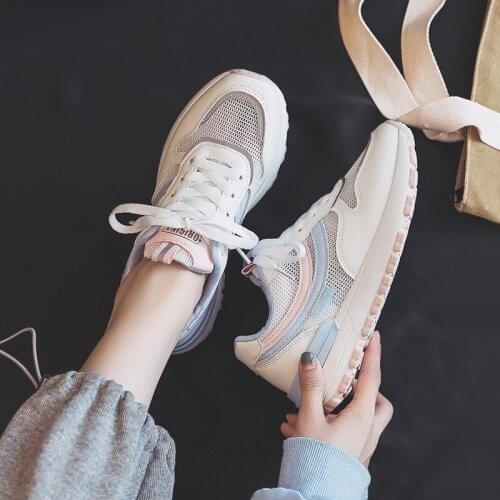 2021 Summer Women Sneakers White Tennis Women Shoes Canvas Lace-up Female Platform Flat Casual Breathable Ladies Vulcanize Shoes