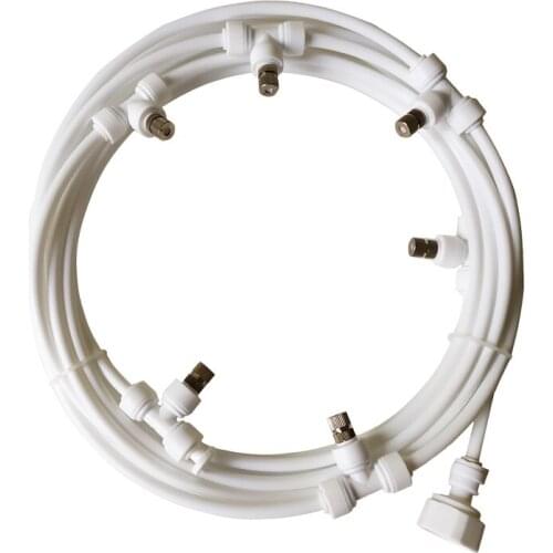 6M Low Pressure Garden White Irrigation Water Spray Kit For Greenhouse Watering Plants brass spray fog nozzle