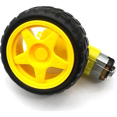 1/2 Set Smart Car Robot Chassis Kit Mayitr DIY Plastic Tire Wheel Gear Motor