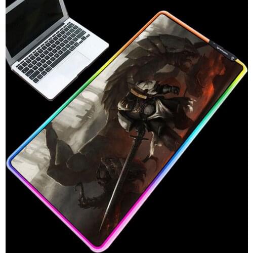 XGZ RGB Gaming Mouse Pad Cool Picture LED Backlit Mice Mat Waterproof Thickness 3mm/4mm Colorful Desk Pads for Gamer Gaming