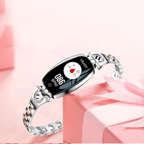 Fashion Womens Smart Watch IP67 Waterproof Life Heart Rate And Blood Pressure Detection Sleep Monitoring Bluetooth Connection