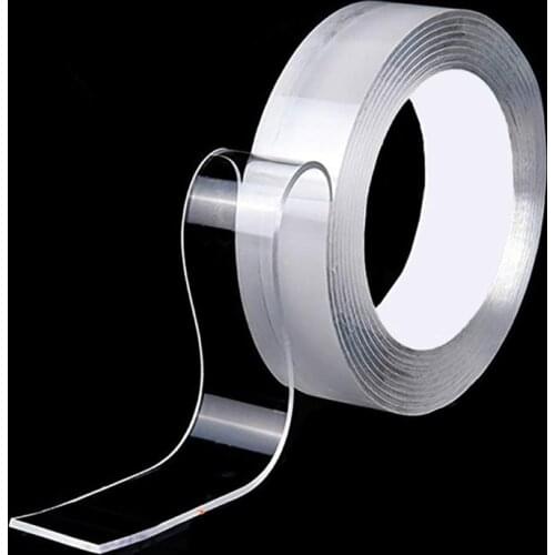 1M/3M/5M Nano Magic Tape Double Sided Tape Transparent NoTrace Reusable Waterproof Adhesive Tape Cleanable