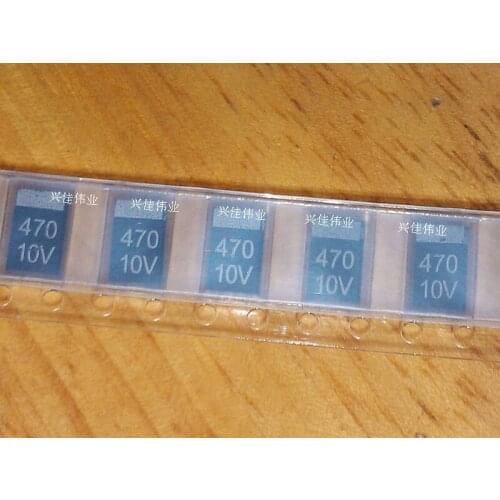 Original 10pcs/ 10v470uf 477 470uf 10V E7345 E Tantalum Capacitor