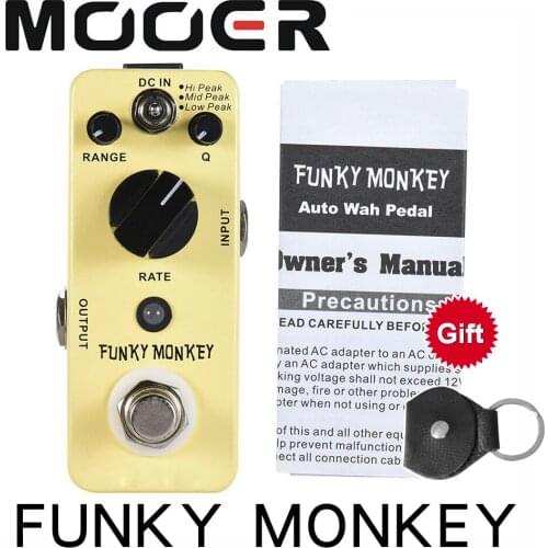 New arrival MOOER FUNKY MONKEY Auto Wah Guitar Effect Pedal 3 Peak Modes True Bypass Full Metal Shell