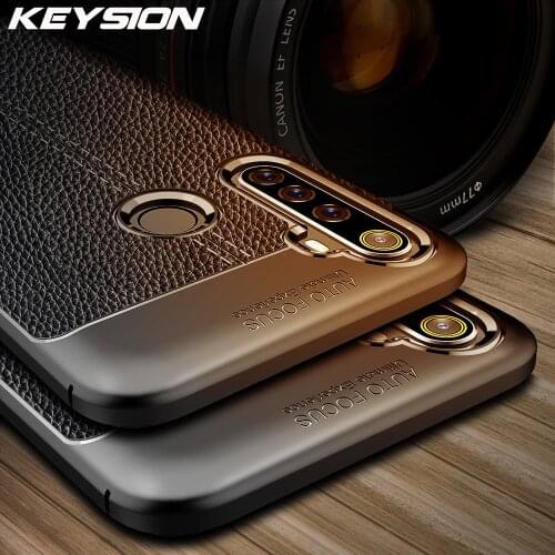 KEYSION Shockproof Case for Realme 6i 6 Pro luxury Leather Soft Silicone Phone Back Cover for OPPO Realme 5i 5 Pro