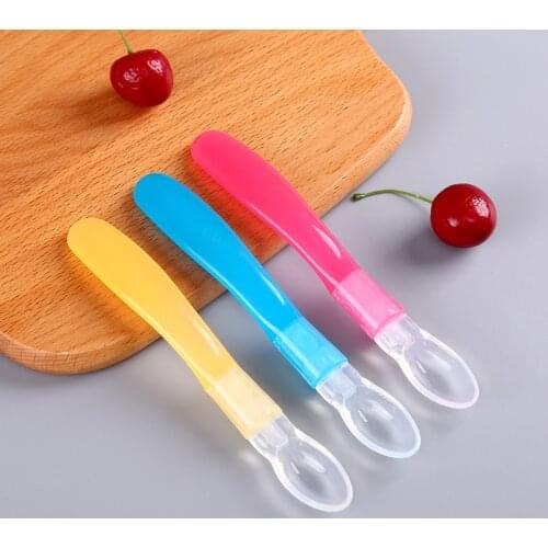 Silicone Baby Spoon Feeding Training Spoon for Baby Safety Feeding Infant Spoon For Children Kids Utensils Baby Cheap Stuff