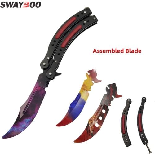 Swayboo Disassembly CS GO Karambit folding Knife butterfly fade butterfly in knife blade training no edge practice tool