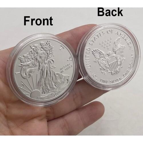 New goddess Silver gold plated souvenir coin USA style Collectible metal craft memento commemorative coin travel gifts