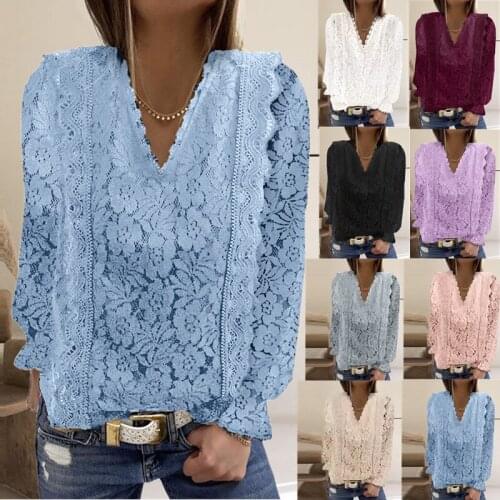 Sutimine Lace Blouses