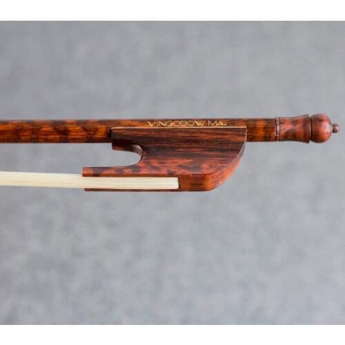 Light Baroque VIOLA BOW Snakewood Stick and Frog Natural Mongolia Horsehair 610M 4/4 Size