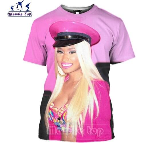 Mamba top Mens T-shirts 3D Cosplay Sexy Singer Nicki Minaj T Shirt Short Sleeve Hentai Bikini Men Tshirt Funny Women Streetwear