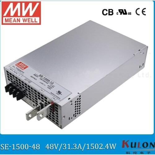 MEAN WELL SE-1500 1500W Power Supply AC 220V to DC 48V PSU 5V/300A 12V/125A 15V/100A 24V/62.5A 27V/55.6A 48V/31.3A