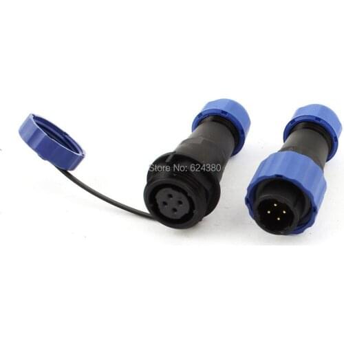 Waterproof Cable Wire Docking Plastic Aviation Connector SD16 16mm 4 Pin 4P Female Male Plug Socket Straight IP68 Discount