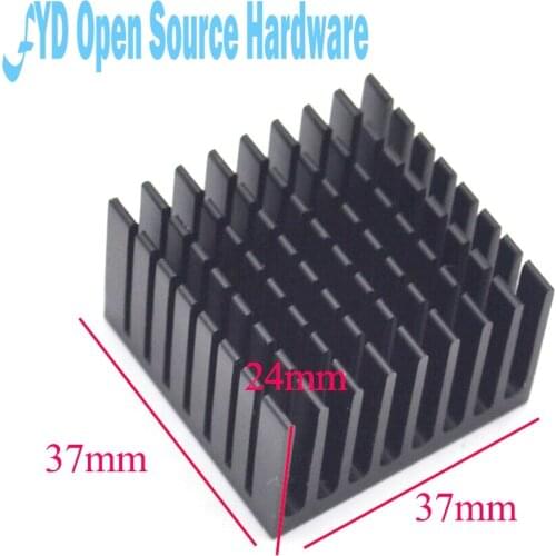 Heat sink 37*37*24MM (black slot) high-quality radiator