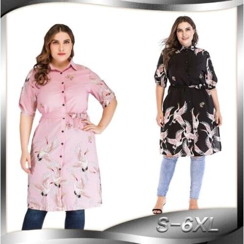 Elegant Womens Print Tops Muslim Blouse Shirt Dress Long Abaya Robe Gowns Vetement Femme Jubah Ramadan Arabic Kaftan Islamic