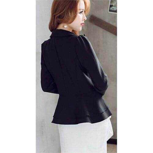 Women Blazers And Jackets Suit 2020 Spring Autumn Single Button Blaser Female Black/Pink Women Work Wear Plus Size LX501
