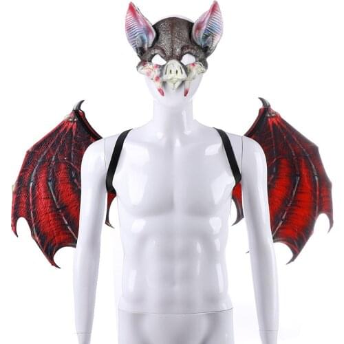 Carnival Party Decoration Suit Masquerade Props Felt Unique Vampire Bat Cosplay Costume Anime Devil Halloween Wings