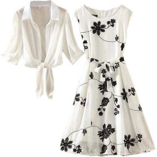 Timis Li Womens Dress Sleeveless Midi Bohemia Beach Summer Sundress Party Plus Size Female Clothes Chiffon Vestidos Set