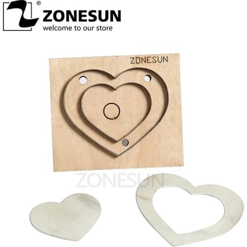 ZONESUN Heart-shape cutting die bag accessory decoration punching tool for key fob die cutting machine DIY handicraft cutter