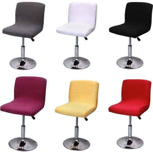 1Pc Bar Stool Chair Cover Low Back Chair Slipover Spandex Seat Case Elastic Rotating Lift Chair Cover Dining Seat Protector