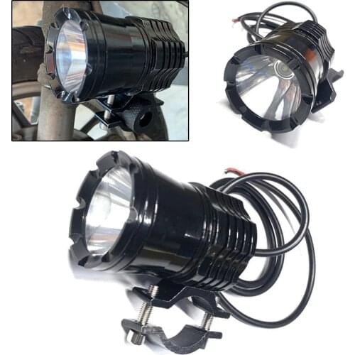 Led motorcycle headlight all aluminum housing beads moto led lamps powerful flash motocross spotlight for motorcycle travel 1Pcs